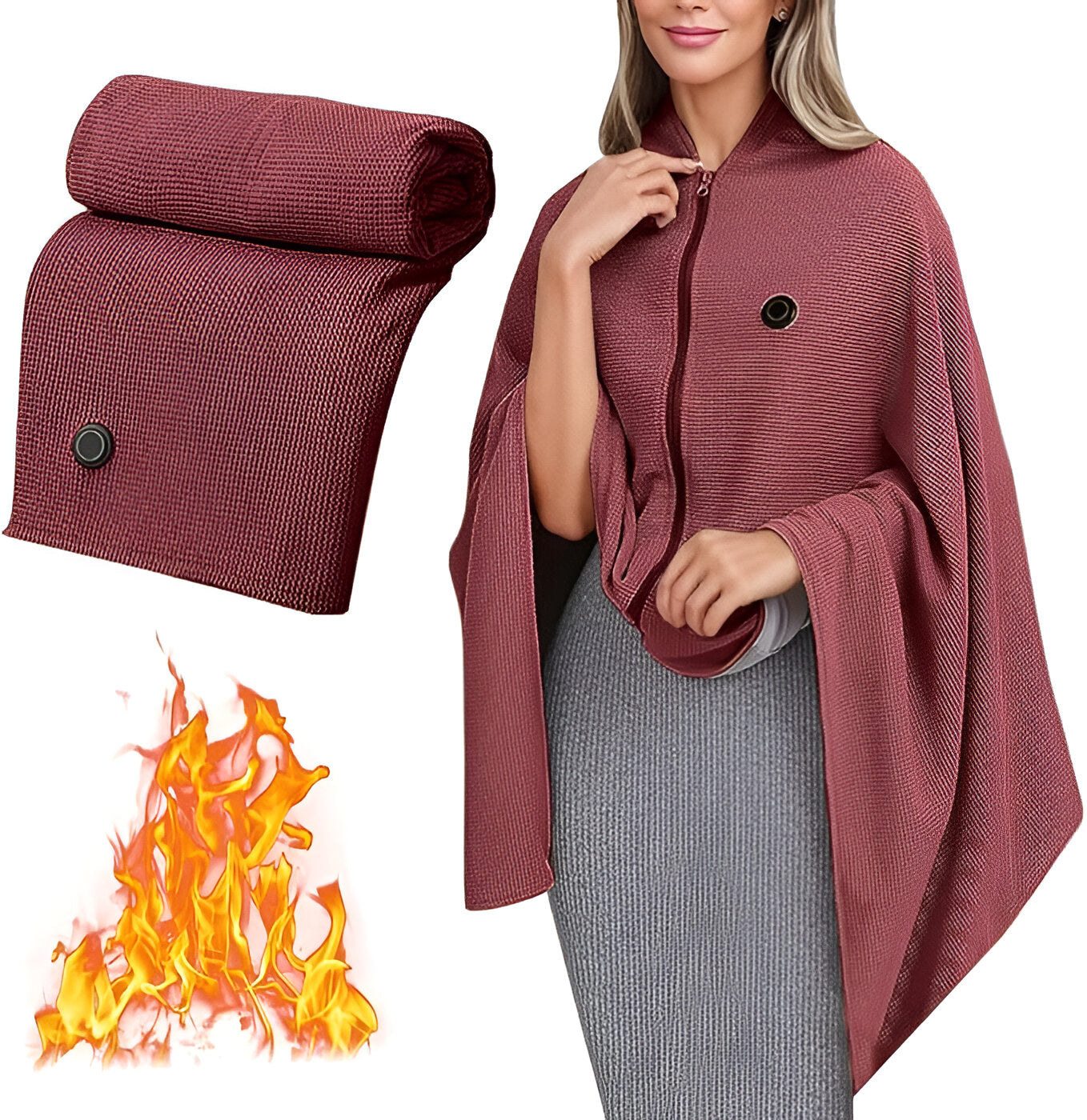Cozy Wrap™ — USB Electric Blanket & Shawl