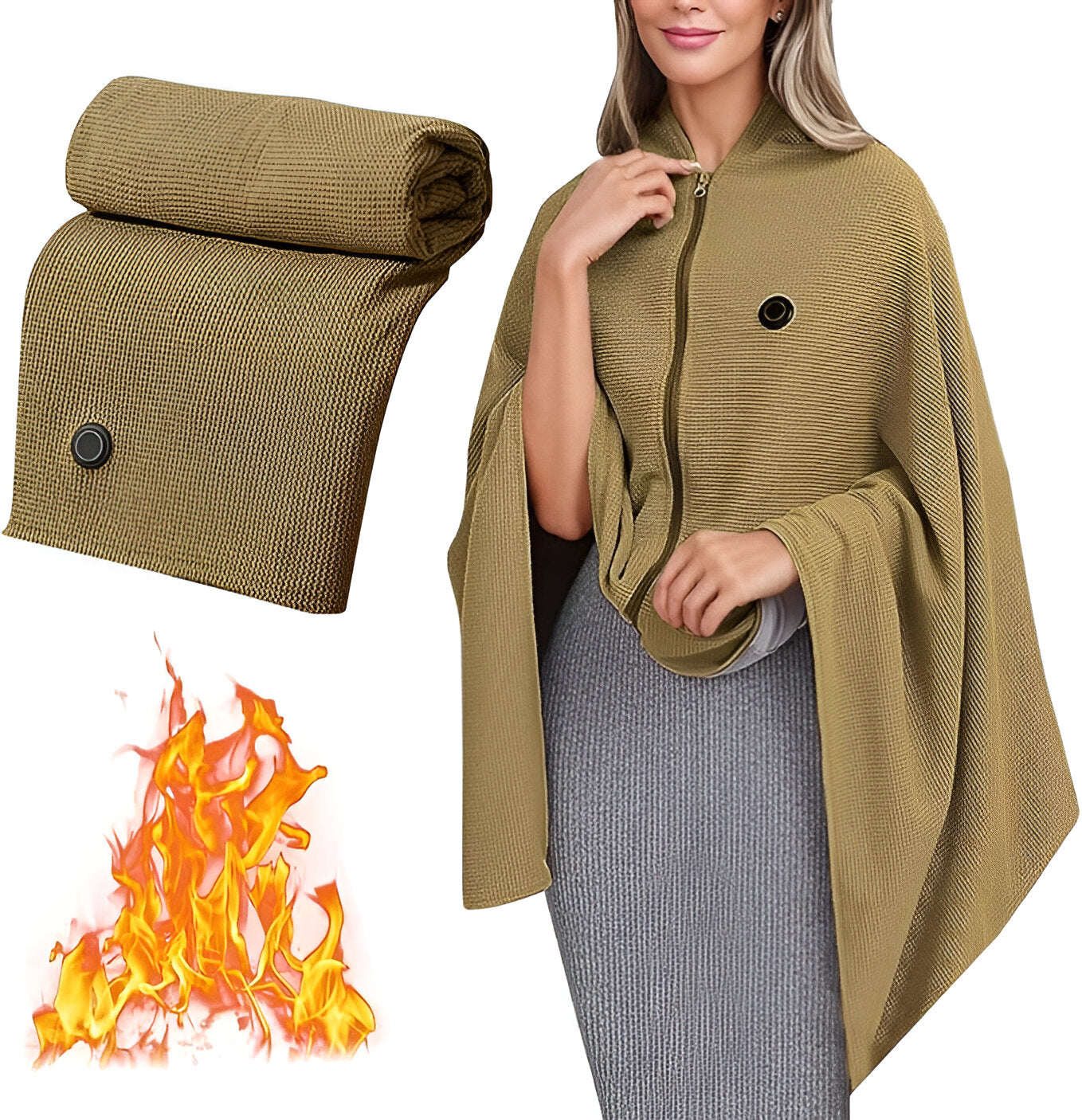 Cozy Wrap™ — USB Electric Blanket & Shawl