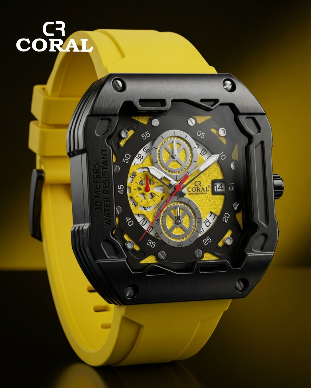 Stainless Steel Body with Silicon Strap Men's Watch