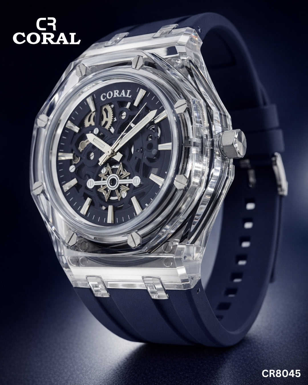 See Through Watch with Silicon Strap for Men