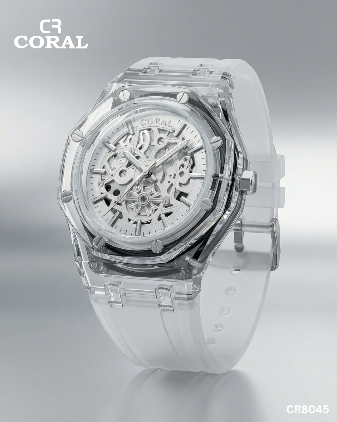 See Through Watch with Silicon Strap for Men