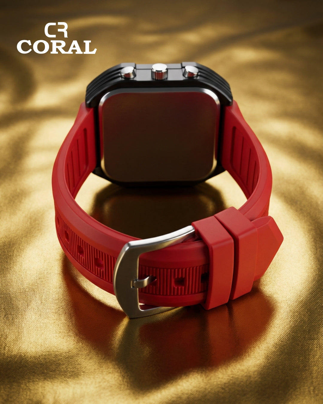Stainless Steel Body with Silicon Strap Men's Watch