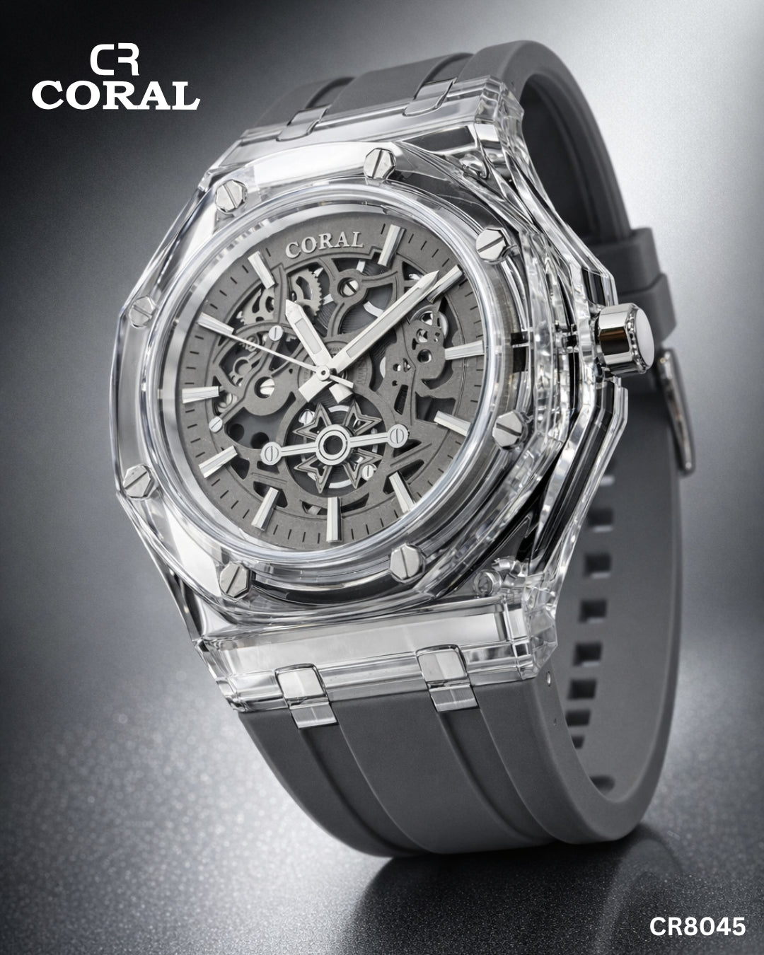 See Through Watch with Silicon Strap for Men
