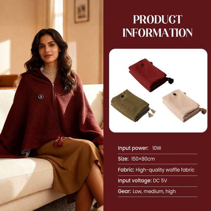 Cozy Wrap™ — USB Electric Blanket & Shawl