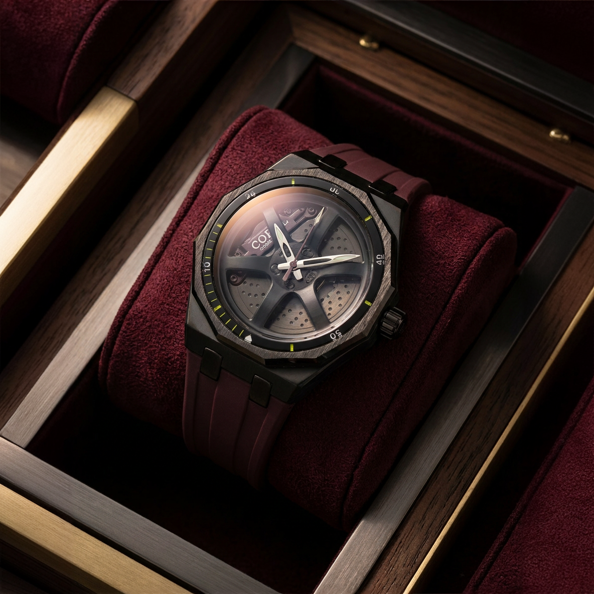 Rotating Wheel Dial with Silicon Strap Watch Collection For Men