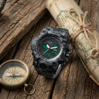 CORAL Expedition Elite – Tactical Silicon Sports Watch with Dual Display