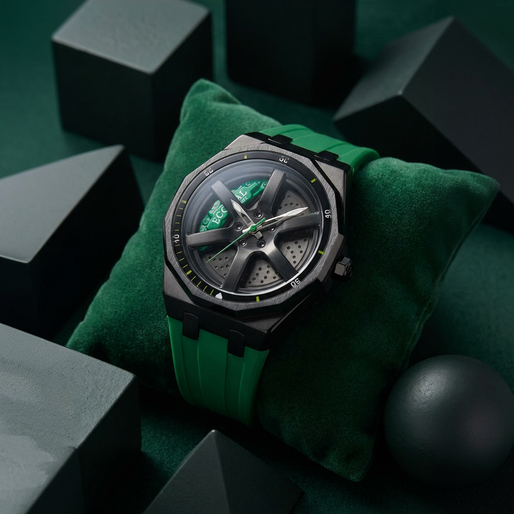 Rotating Wheel Dial with Silicon Strap Watch Collection For Men
