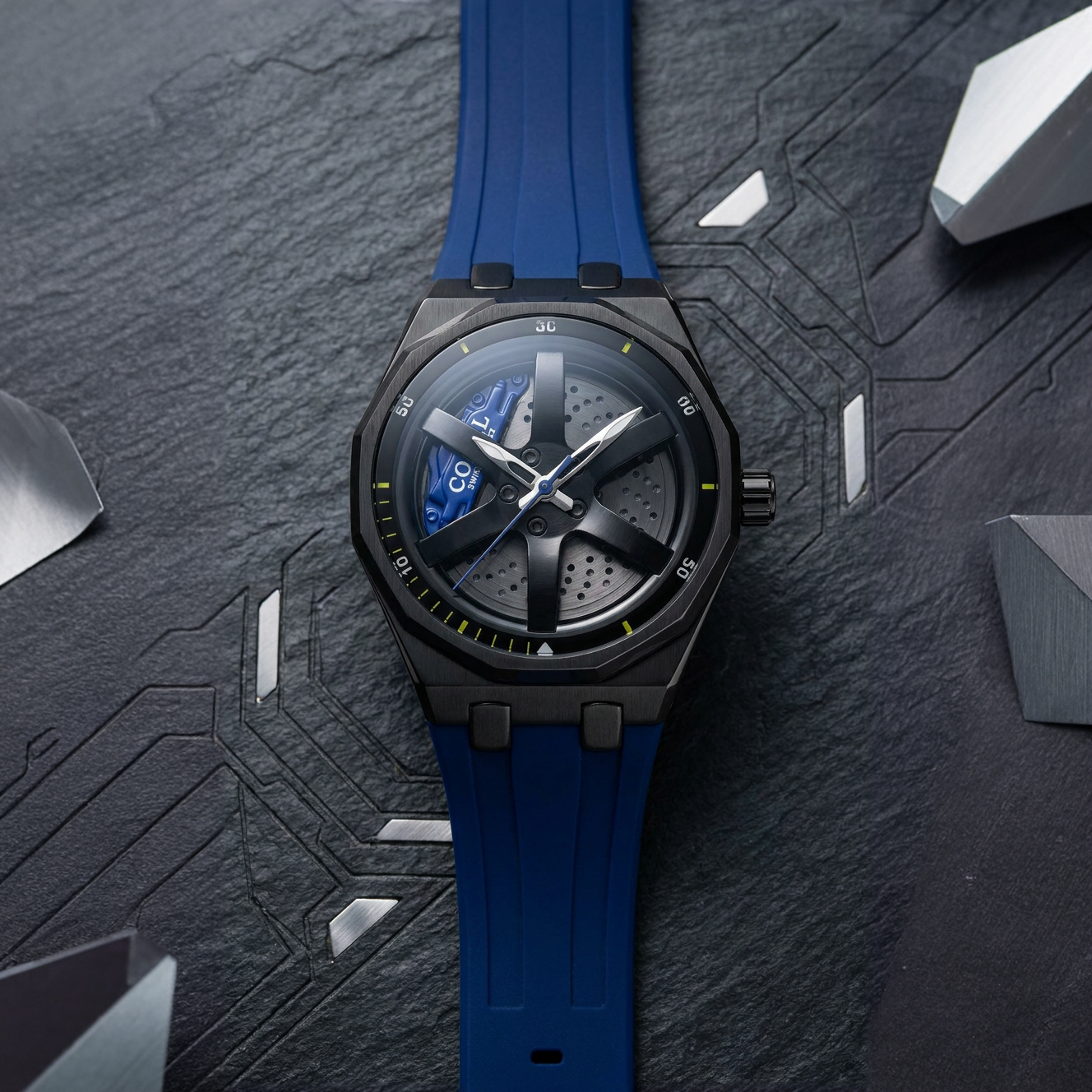 Rotating Wheel Dial with Silicon Strap Watch Collection For Men